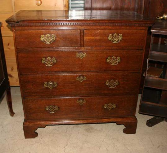 A Georgian, English, Oak Chest of Drawers