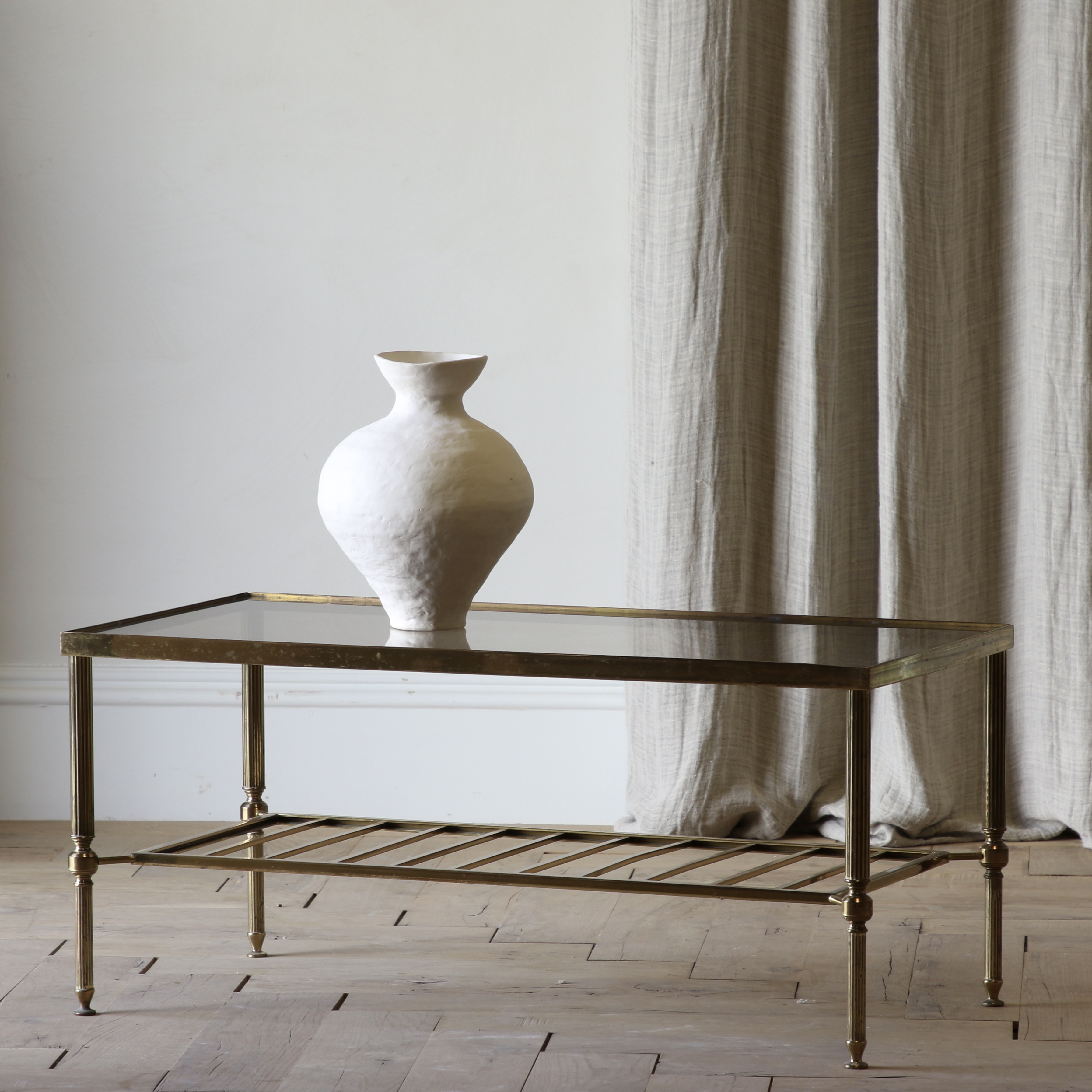 Brass and Glass Coffee Table