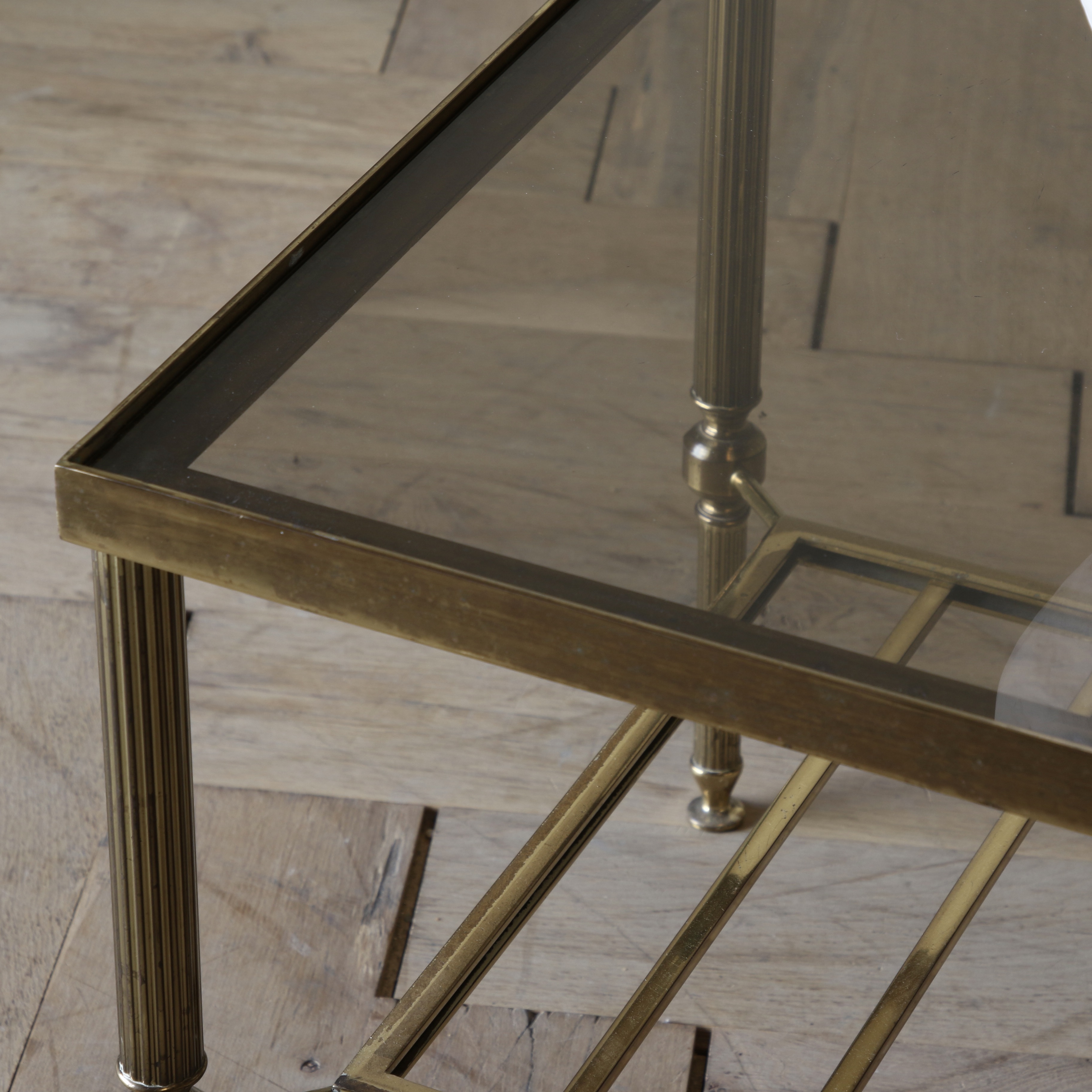 Brass and Glass Coffee Table