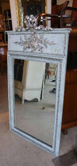 Trumeau mirror, French, Silver Gilt
