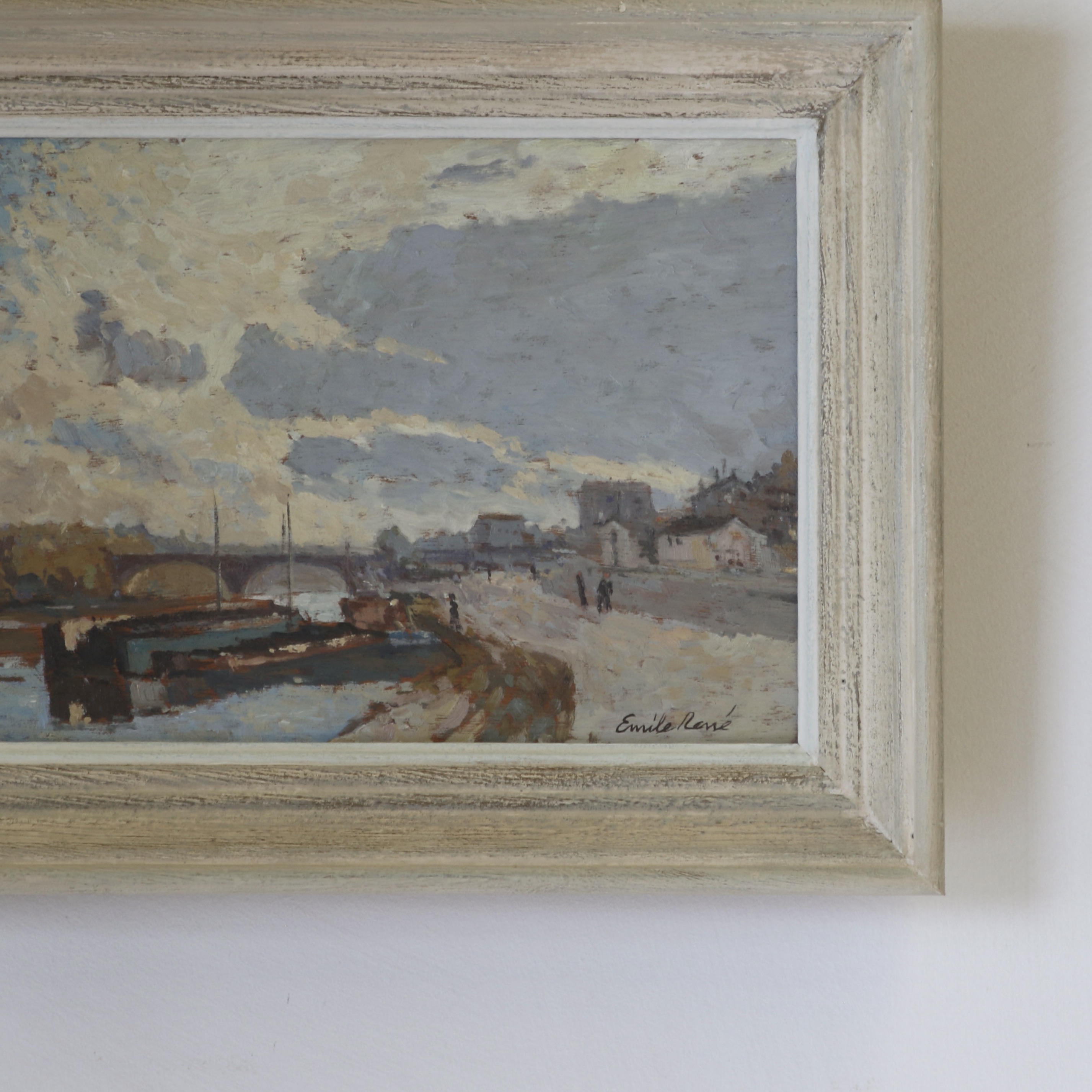 Quay on the Seine / Oil on Board