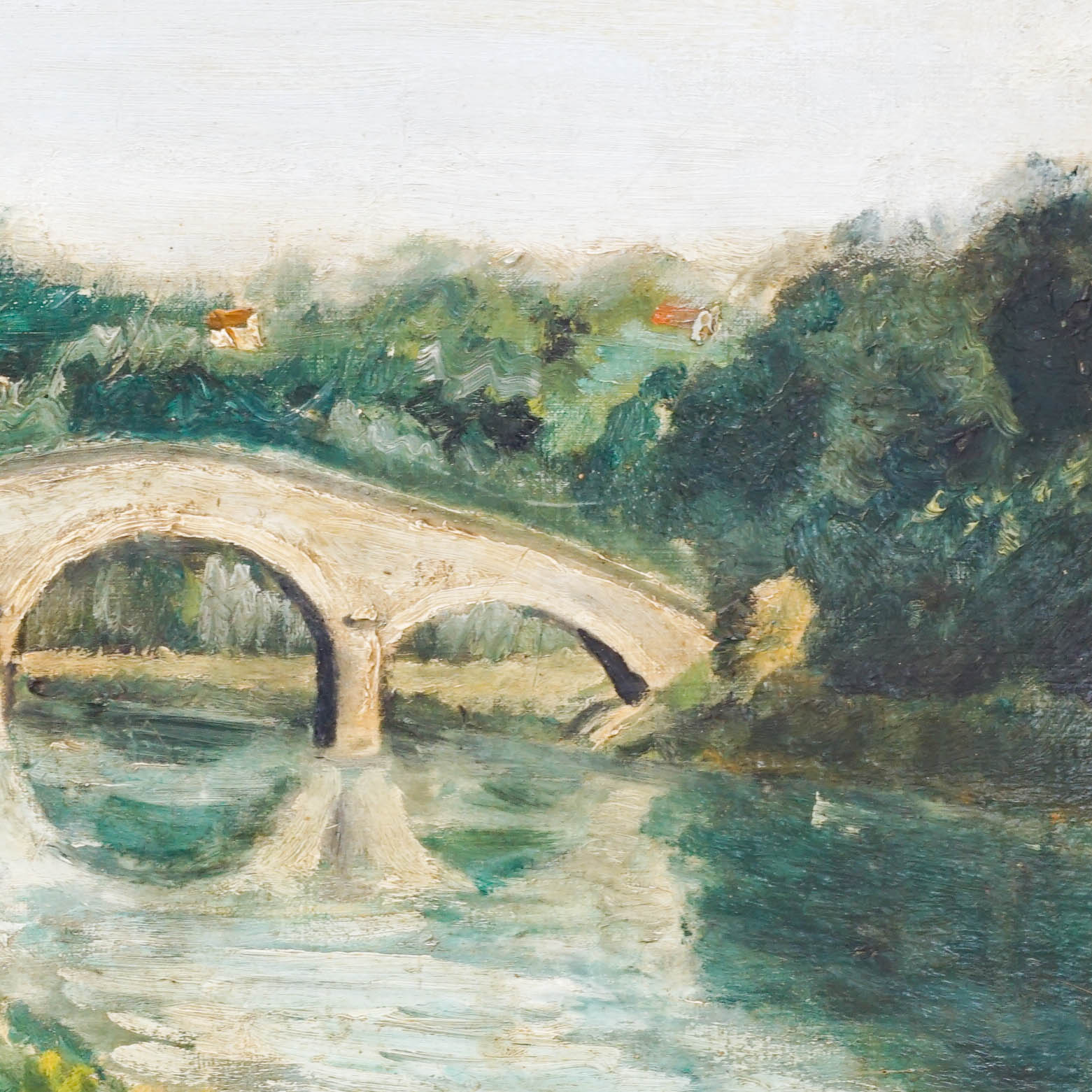 Impressionist Oil Painting of Bridge