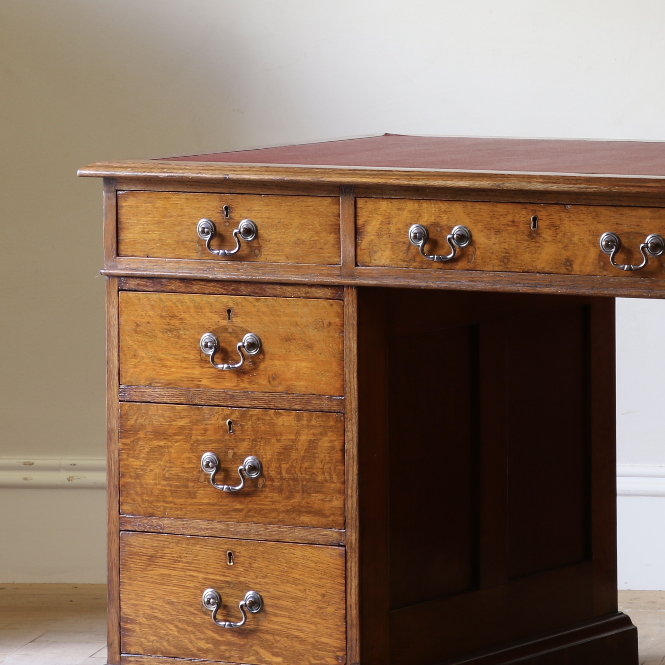 An English Pedestal Desk