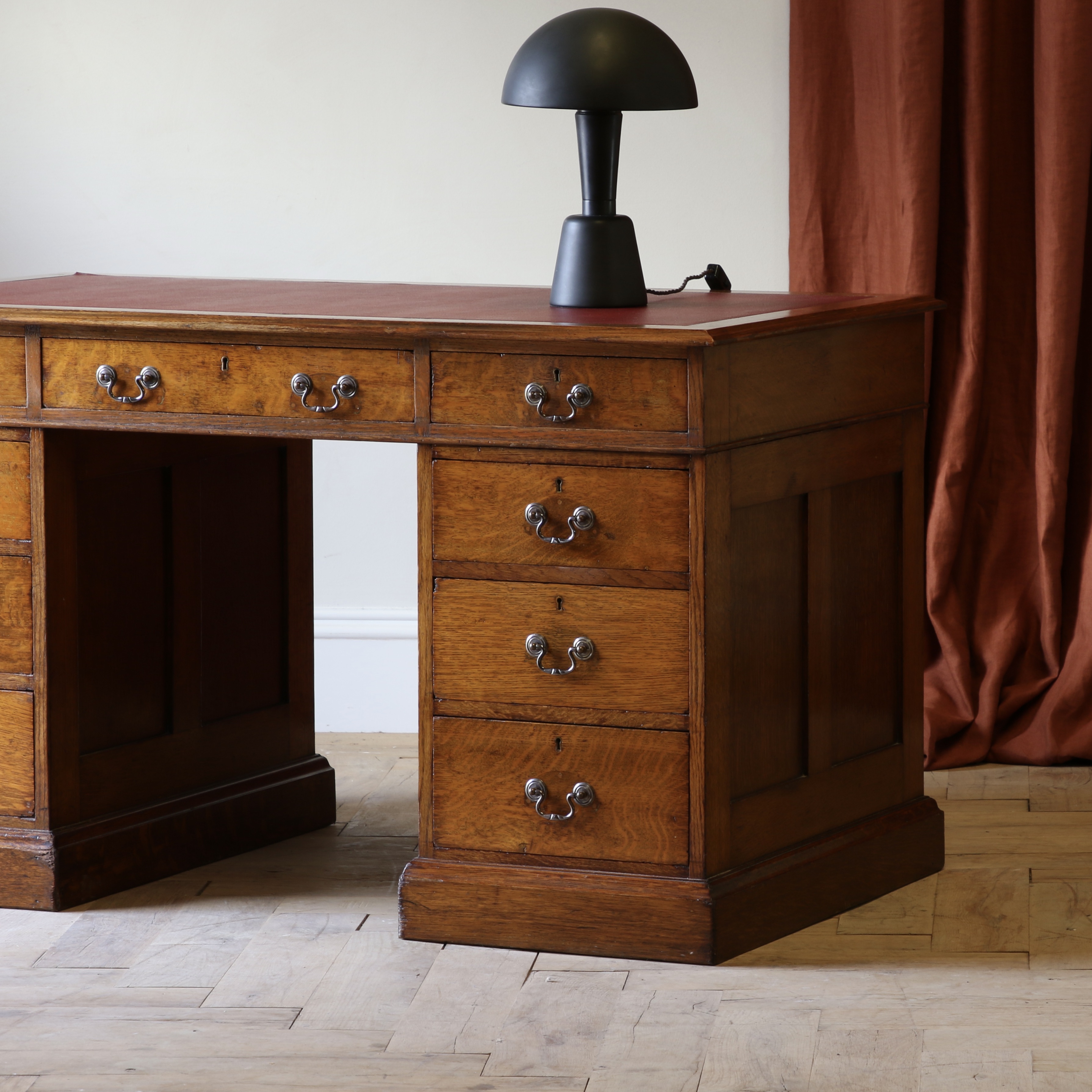 An English Pedestal Desk