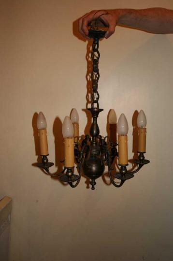 Antique French Brass Light Fitting