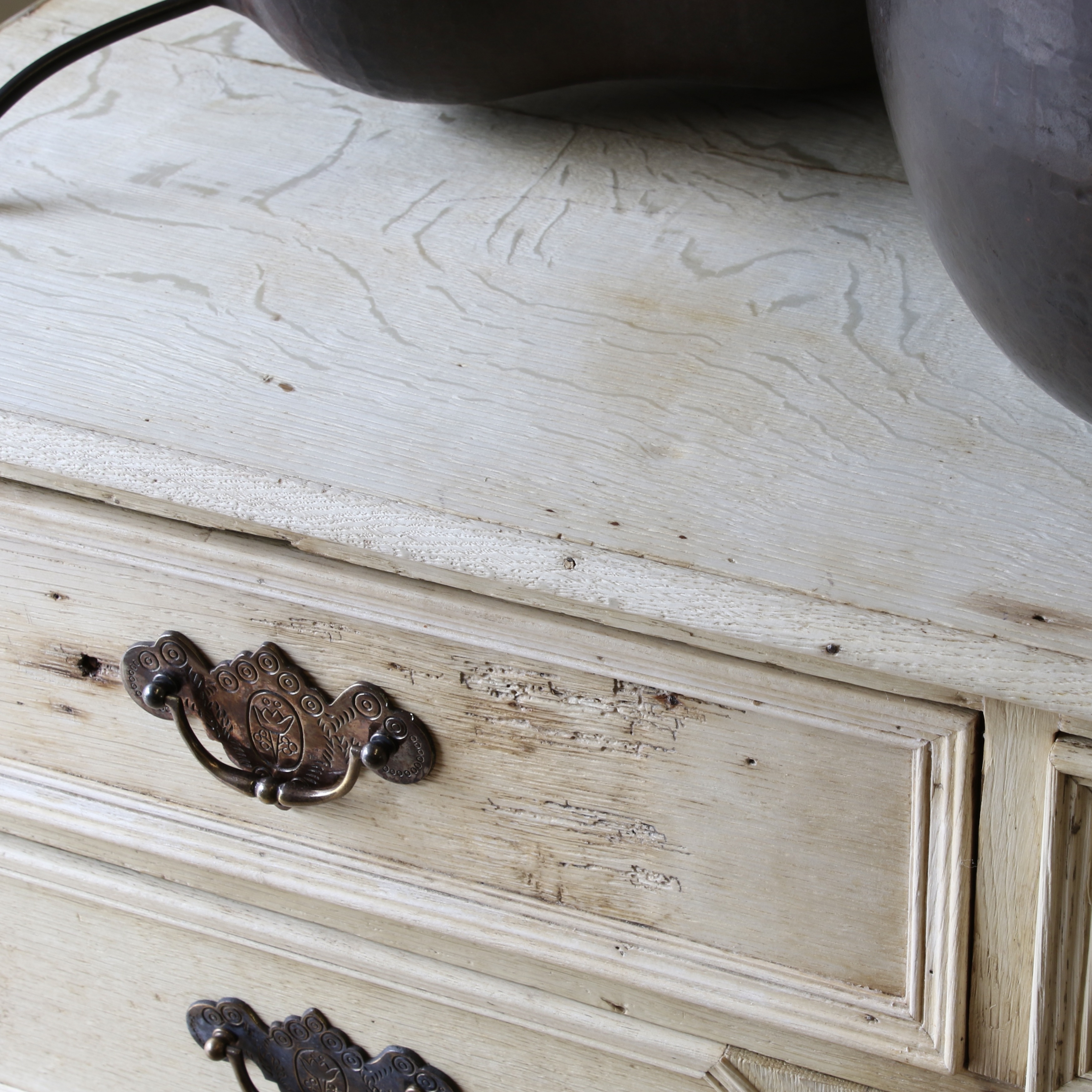 Bleached Jacobean Commode