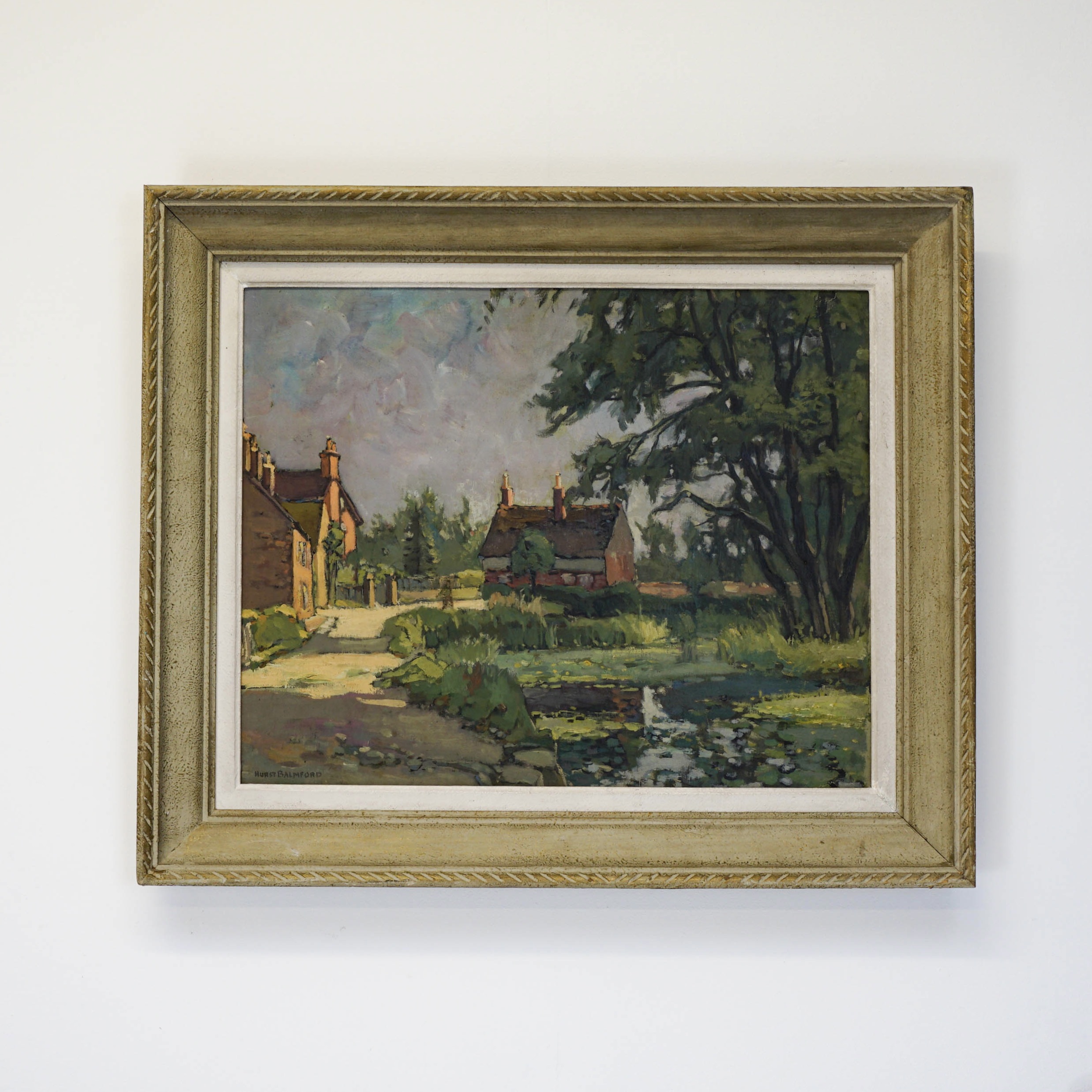 The Village Pond / Oil on Canvas