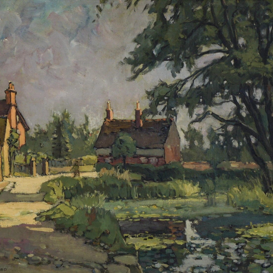 The Village Pond / Oil on Canvas