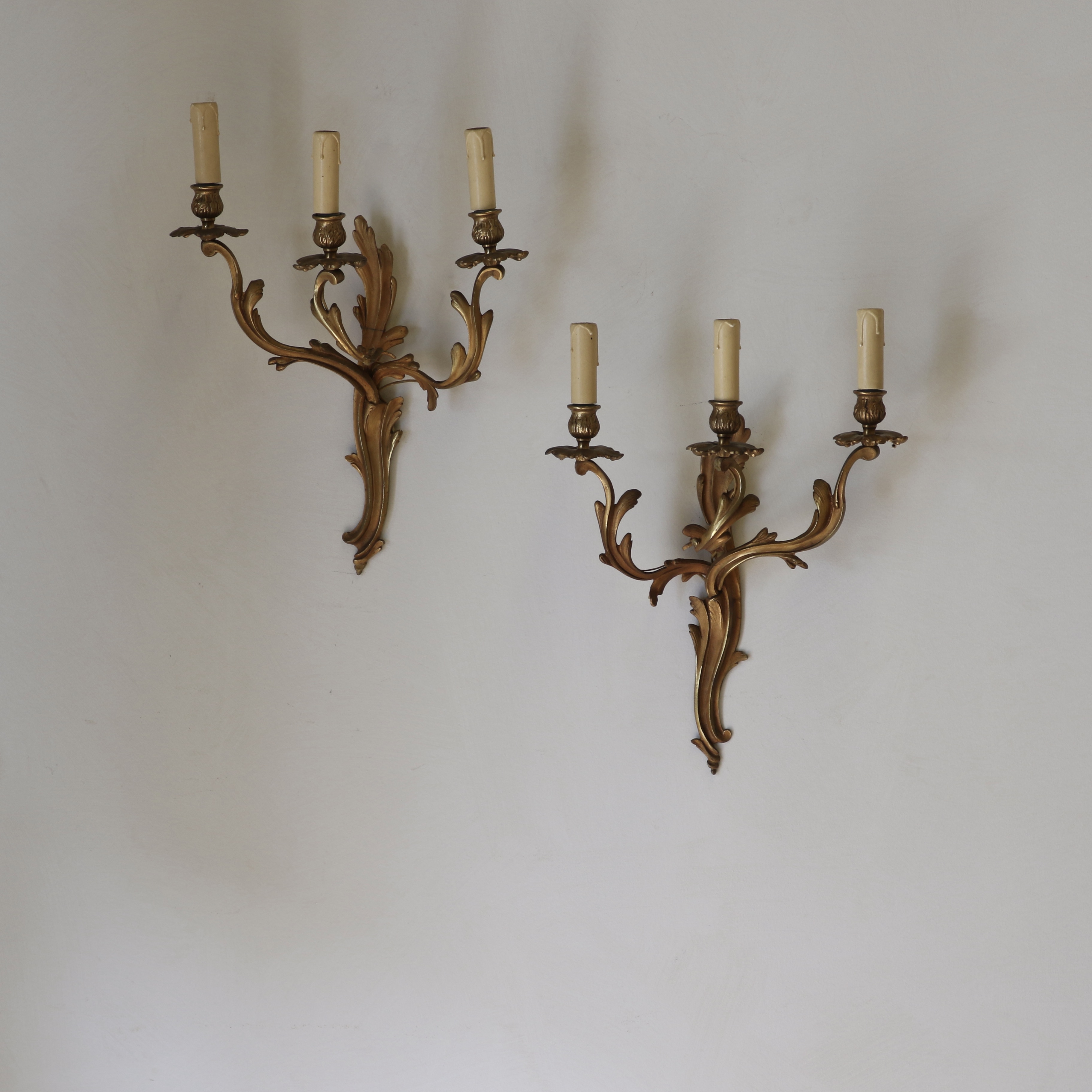 Pair of Acanthus Wall Sconces