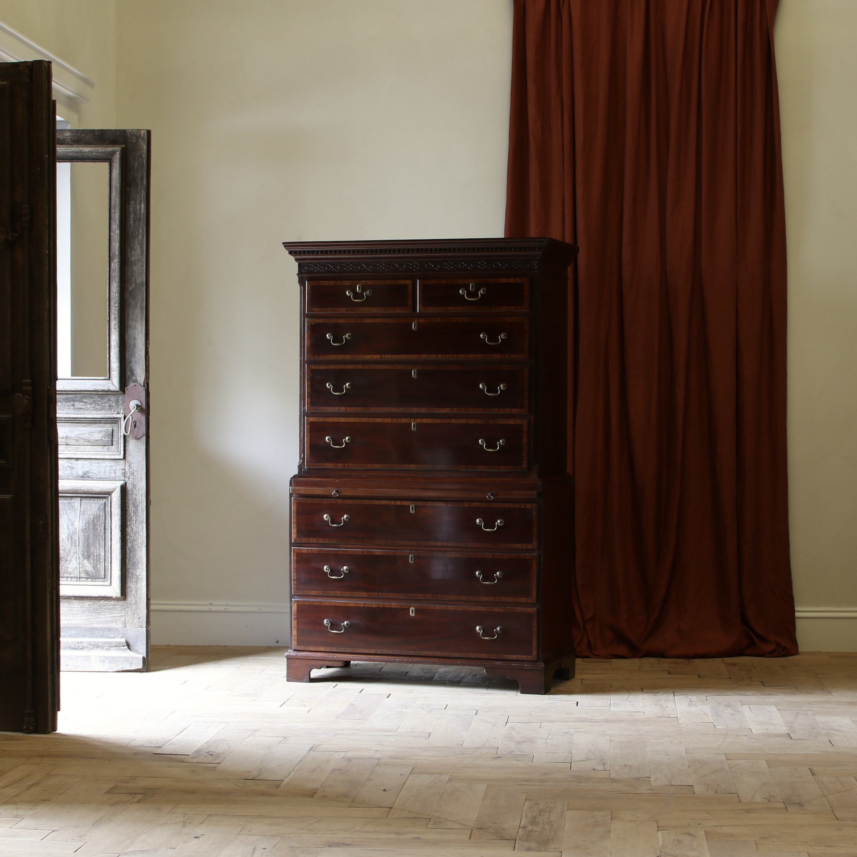 A Chippendale Chest-on-Chest