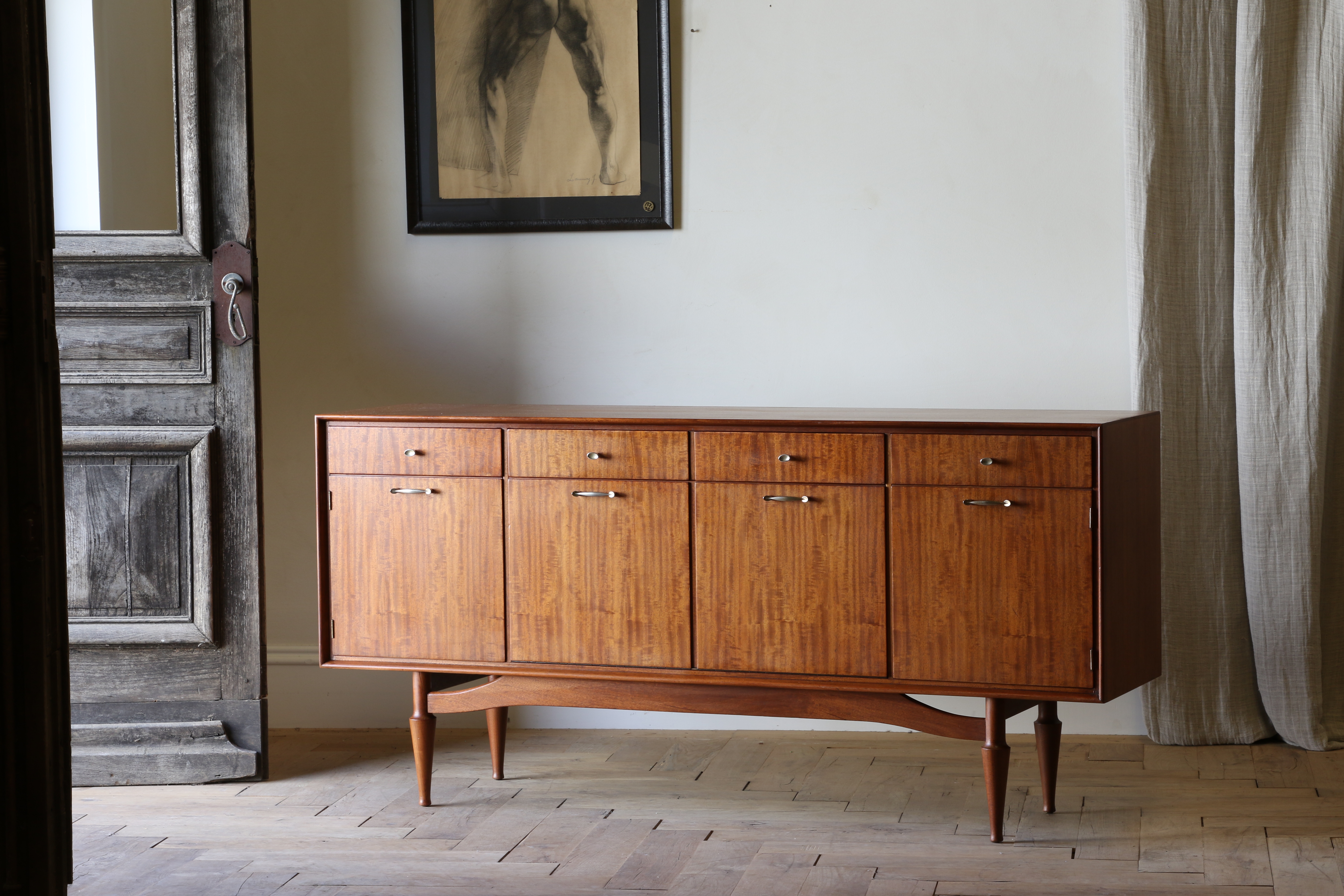 Mid-Century Four Door Sideboard