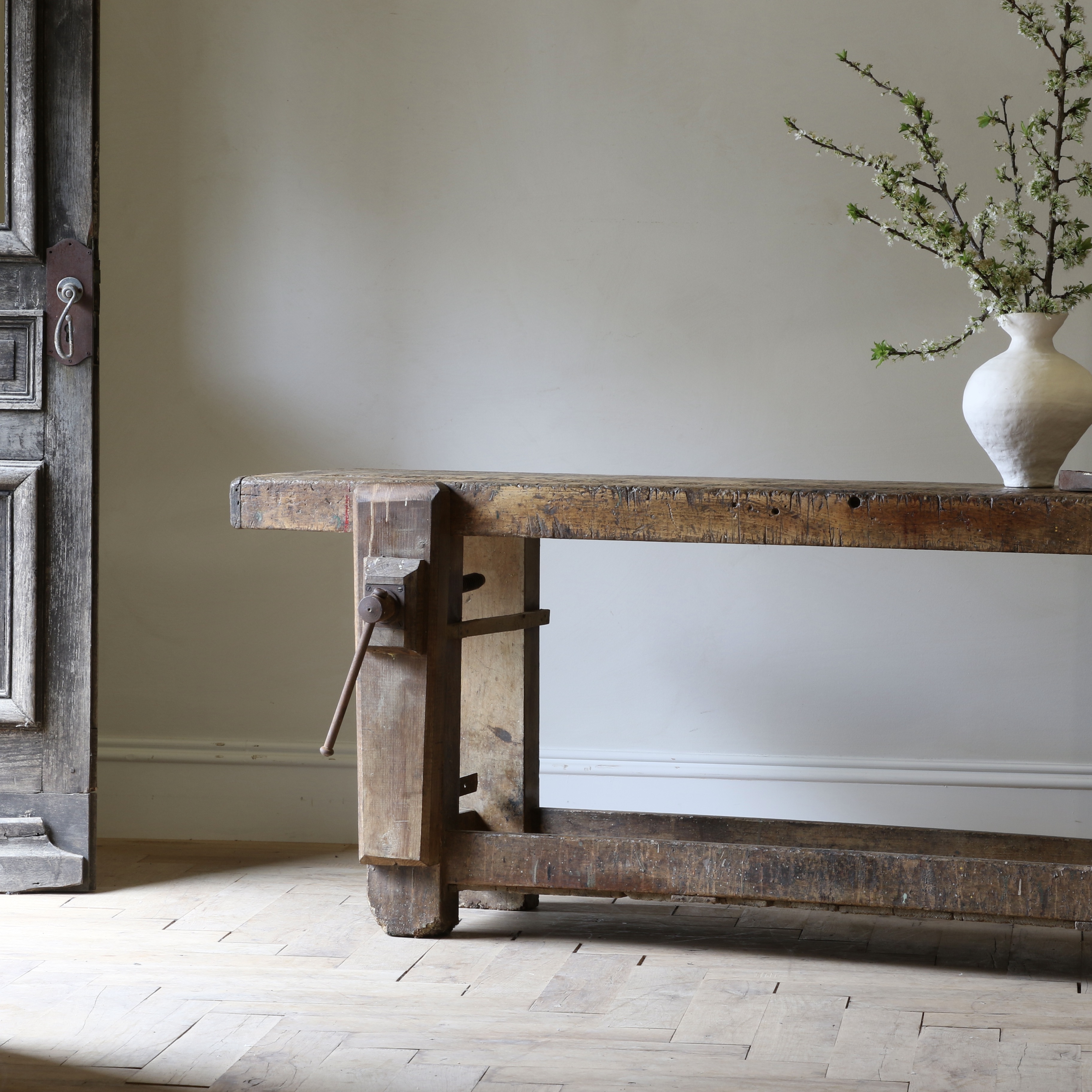 19th Century French Oak Workbench