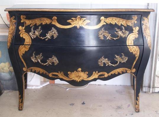 Commode black painted