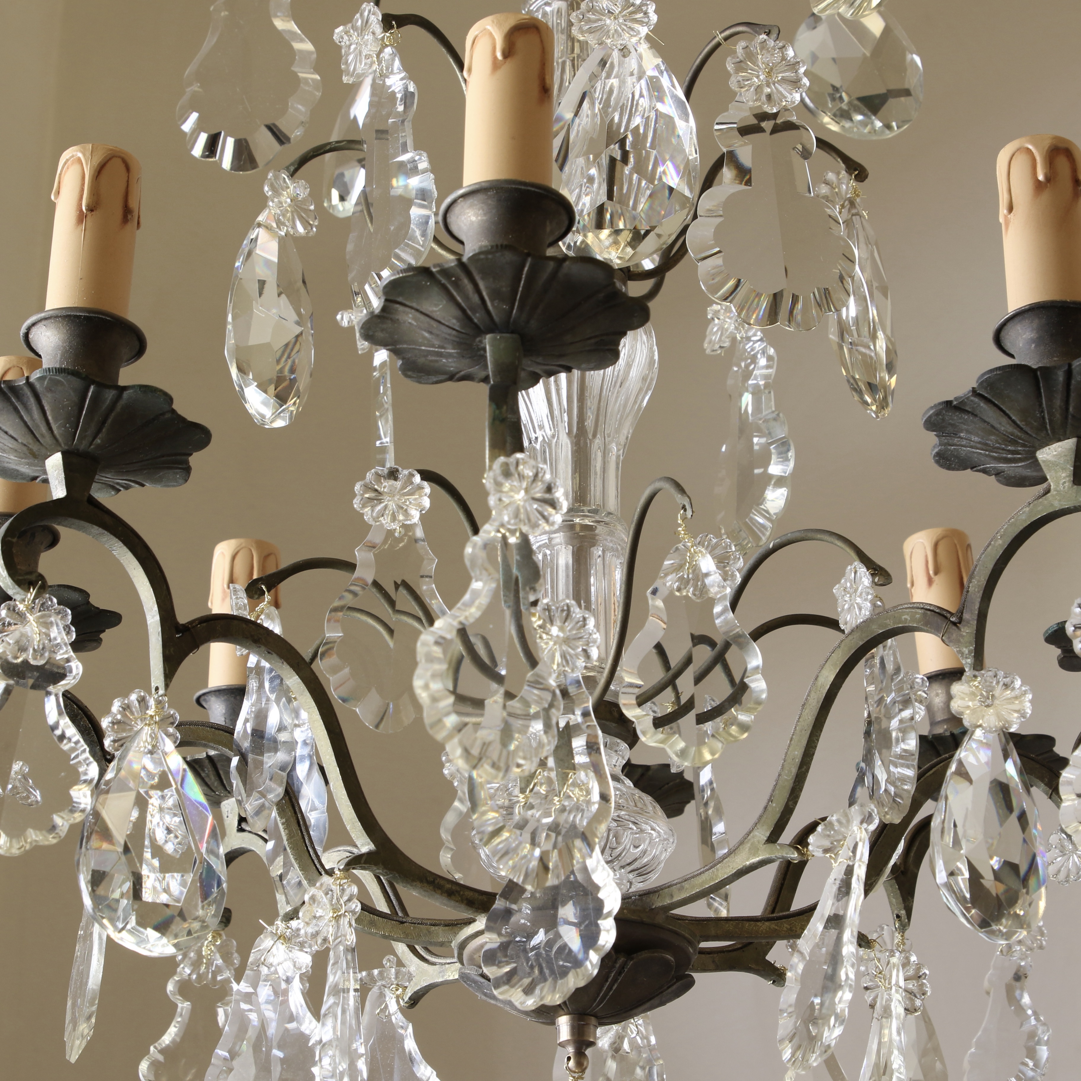 French Eight Light Chandelier