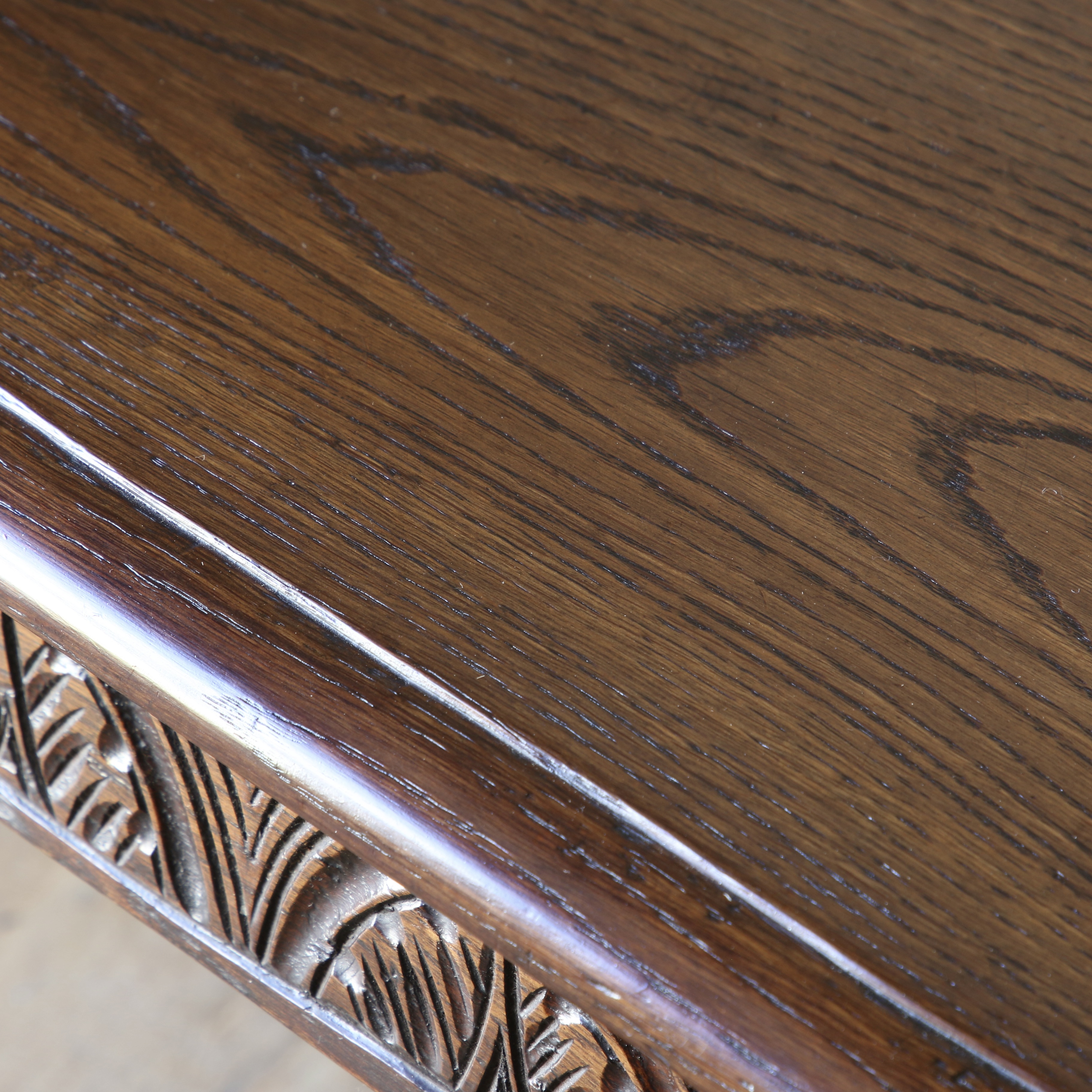 English Oak Carved Jointed Stool