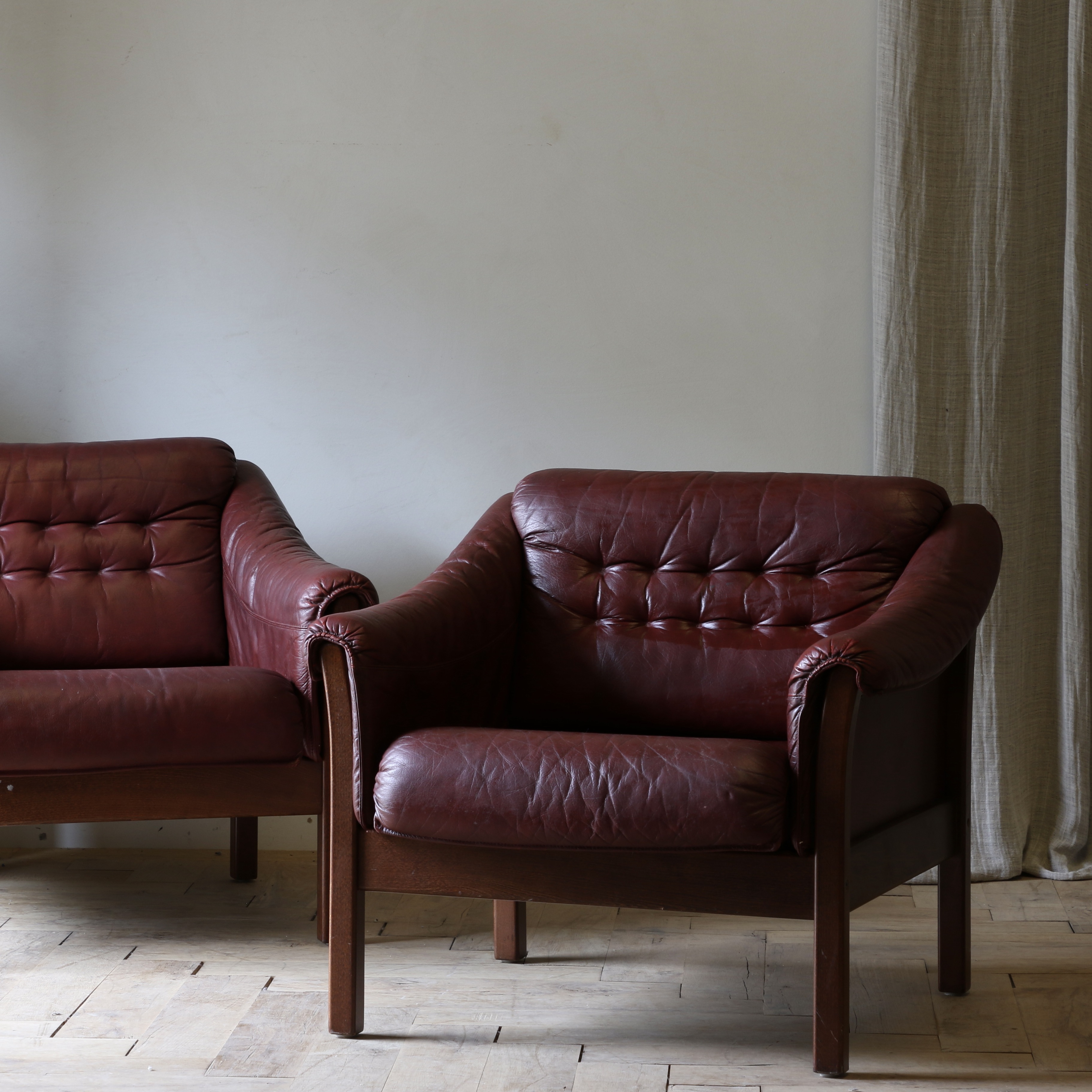 Pair of Leather Armchairs