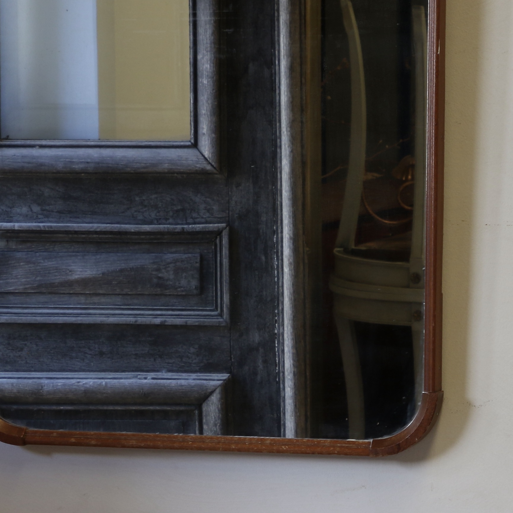 Swedish Mid-Century Wooden Framed Mirror