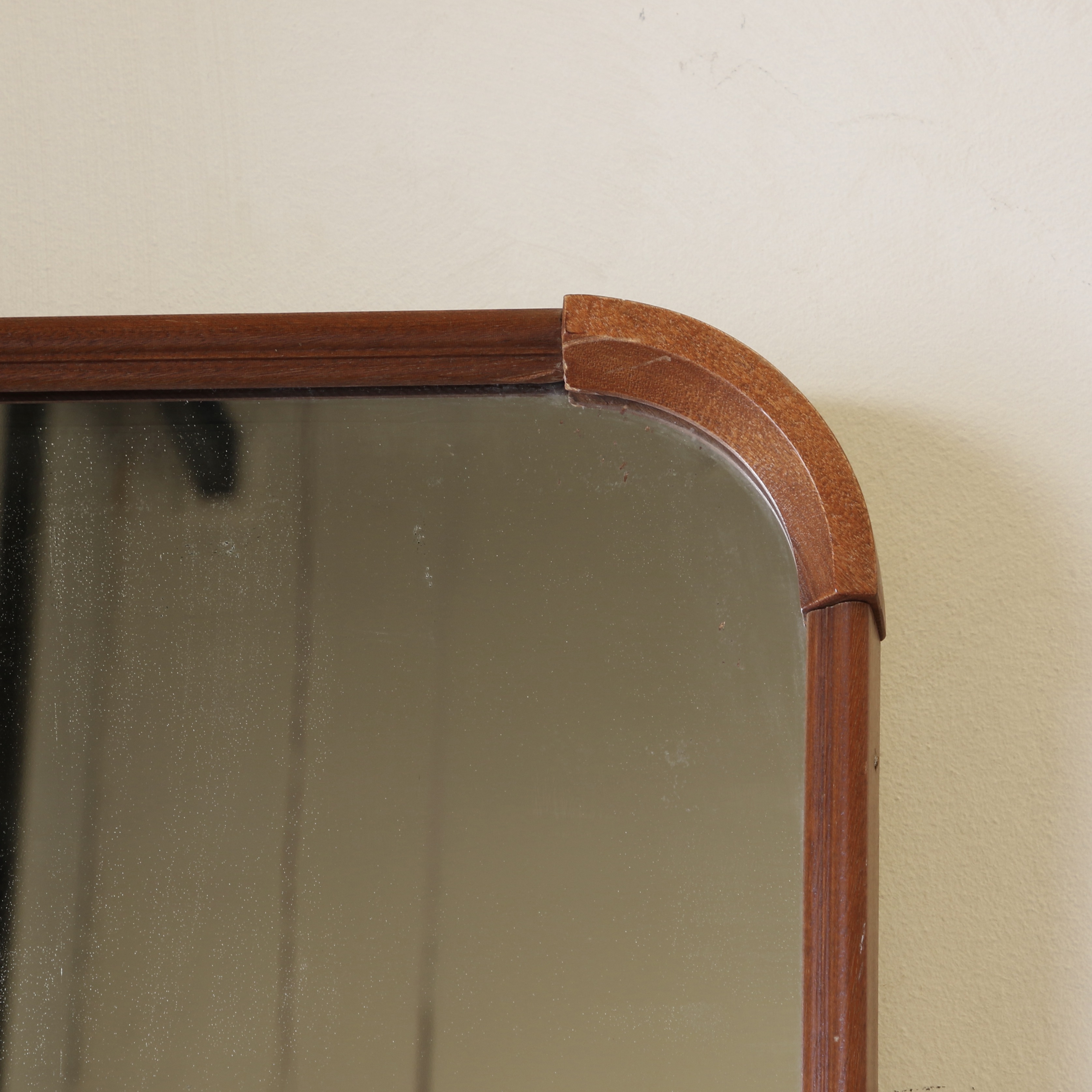 Swedish Mid-Century Wooden Framed Mirror