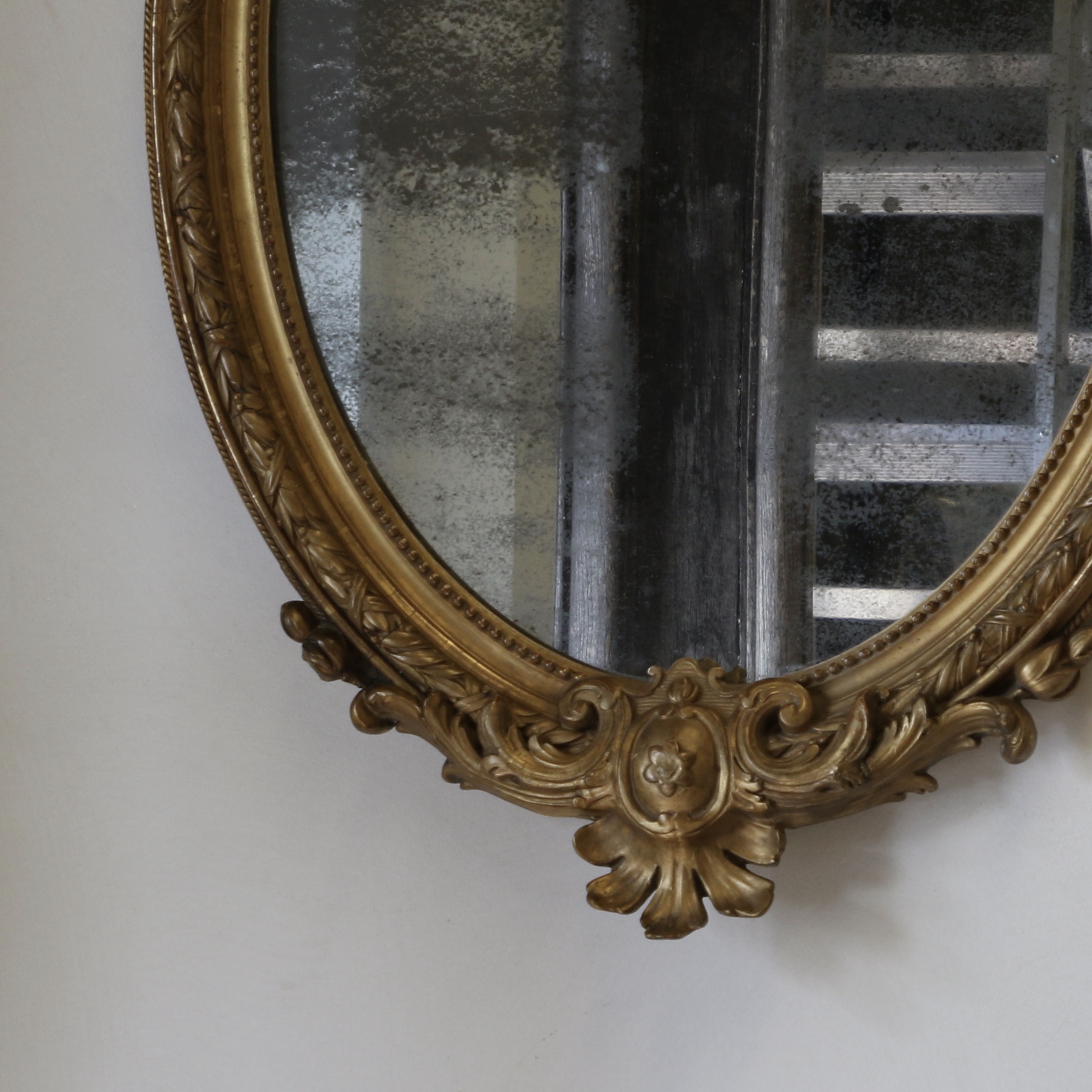 French Oval Decorative Mirror