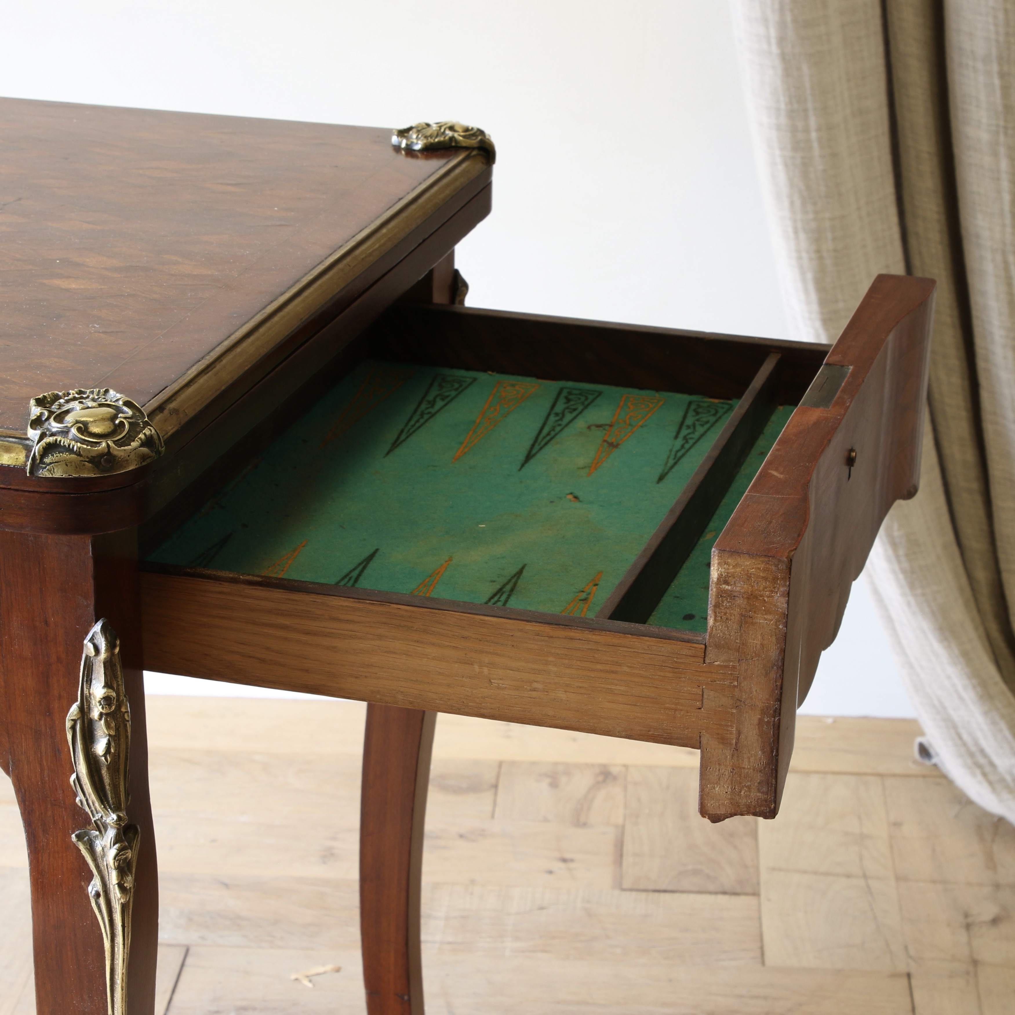Louis XV Games Table with Backgammon