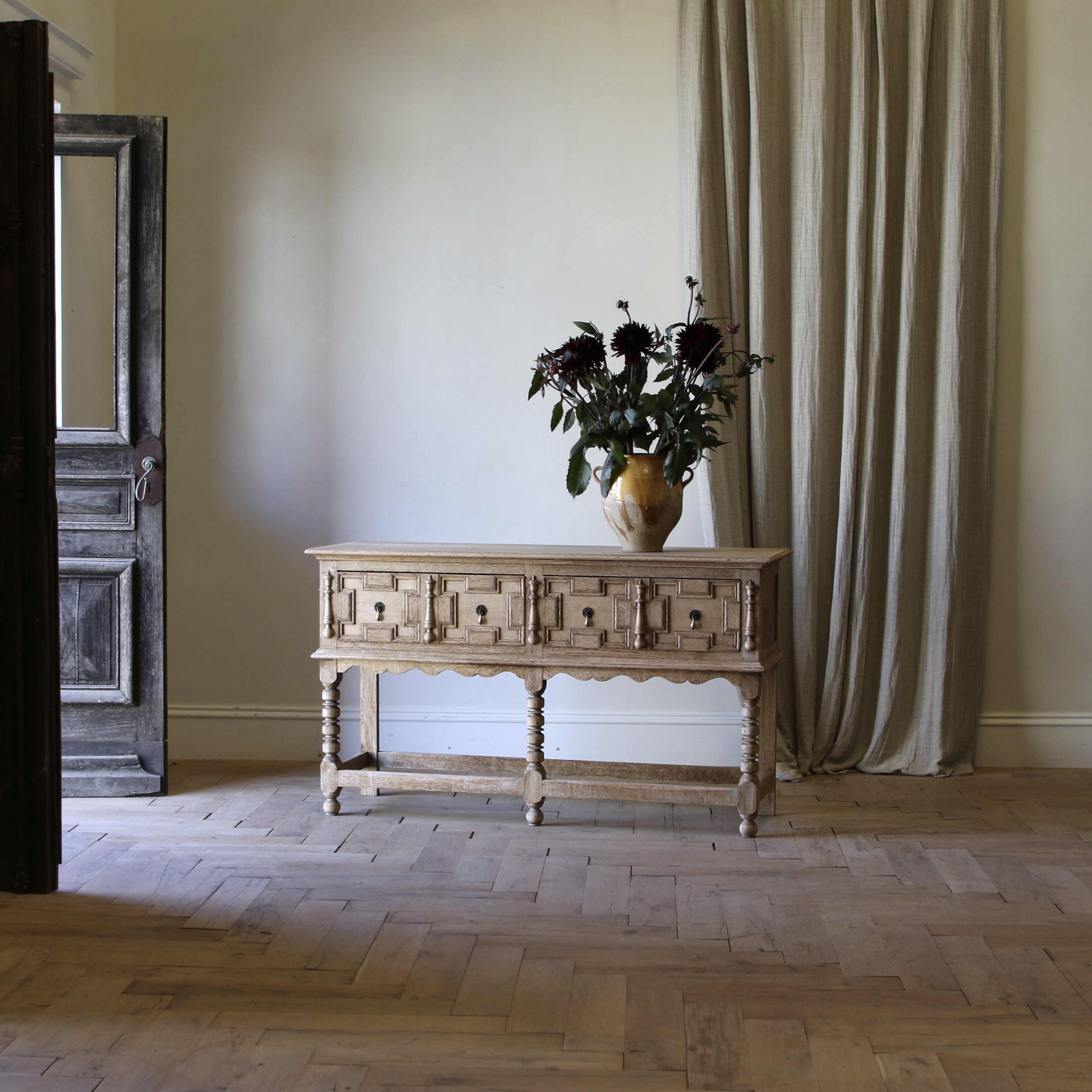 Bleached Jacobean Side Table