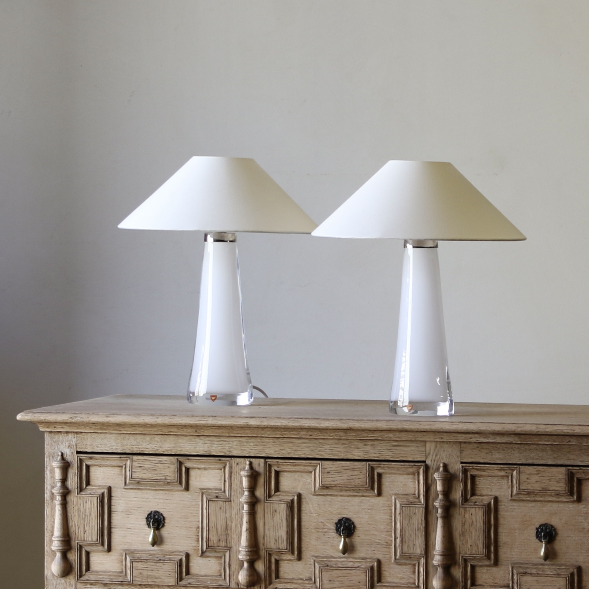 Pair of Swedish Lamps by Orrefors