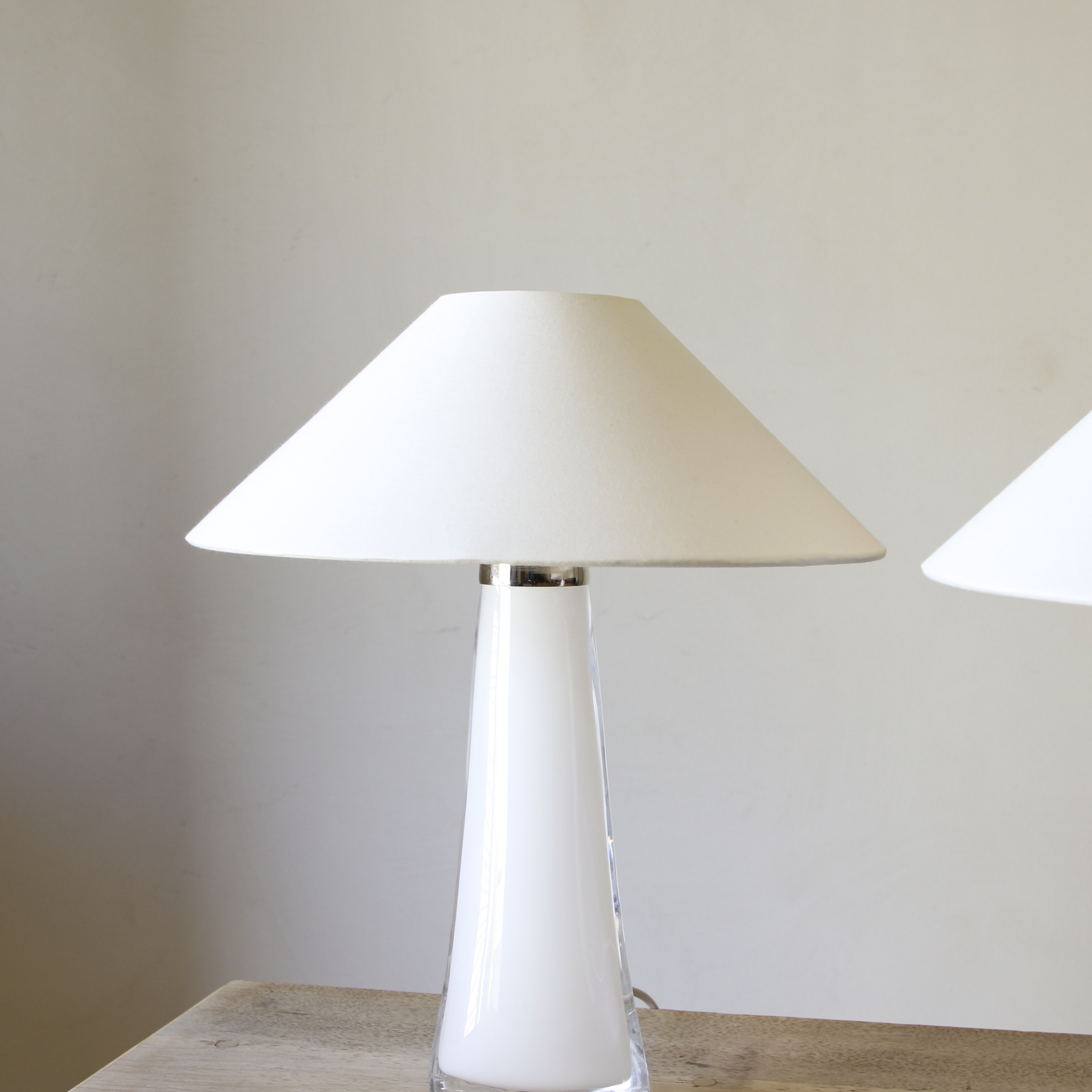 Pair of Swedish Lamps by Orrefors