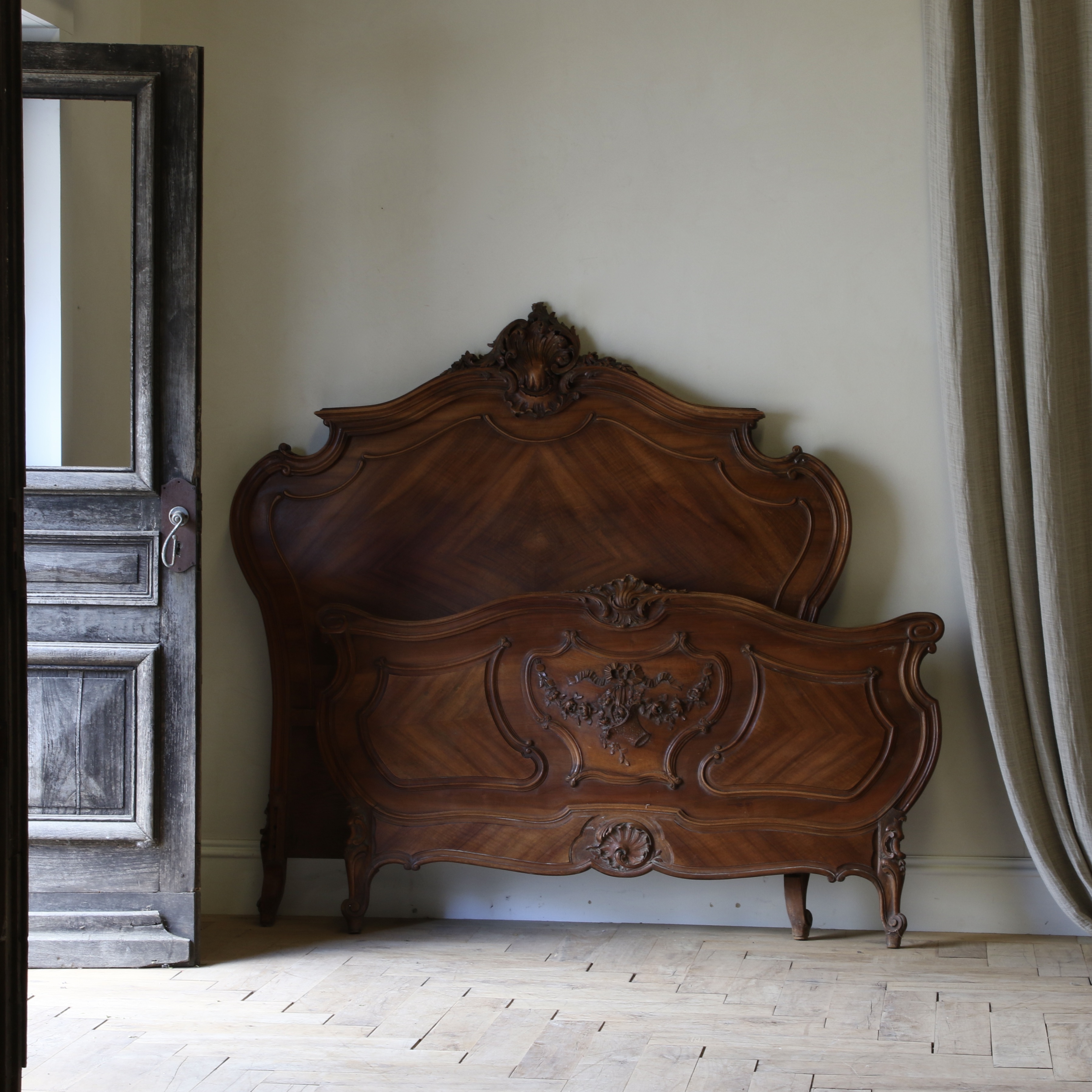 144-28 - Louis XV Walnut Bed