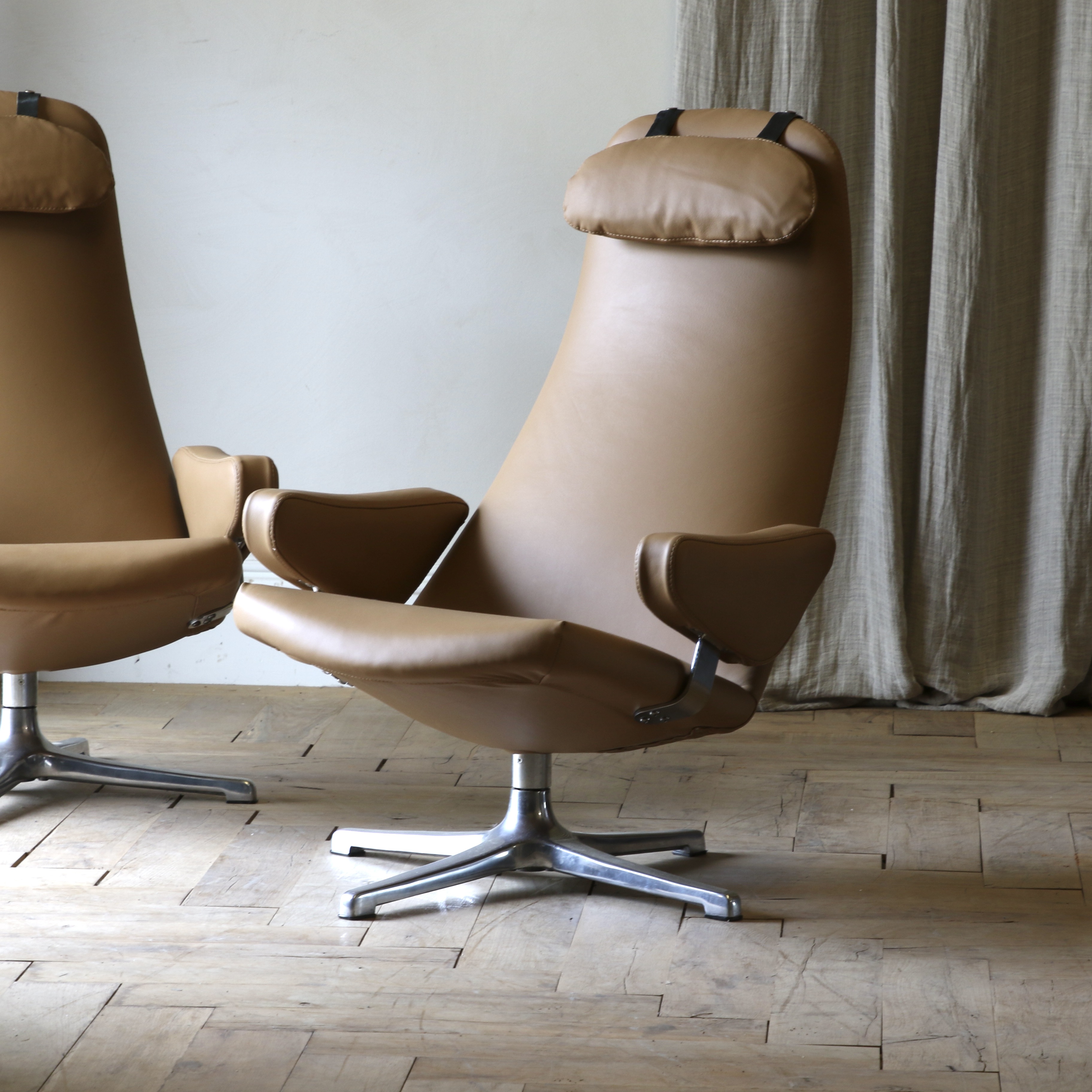 Mid-Century Swivel Armchairs