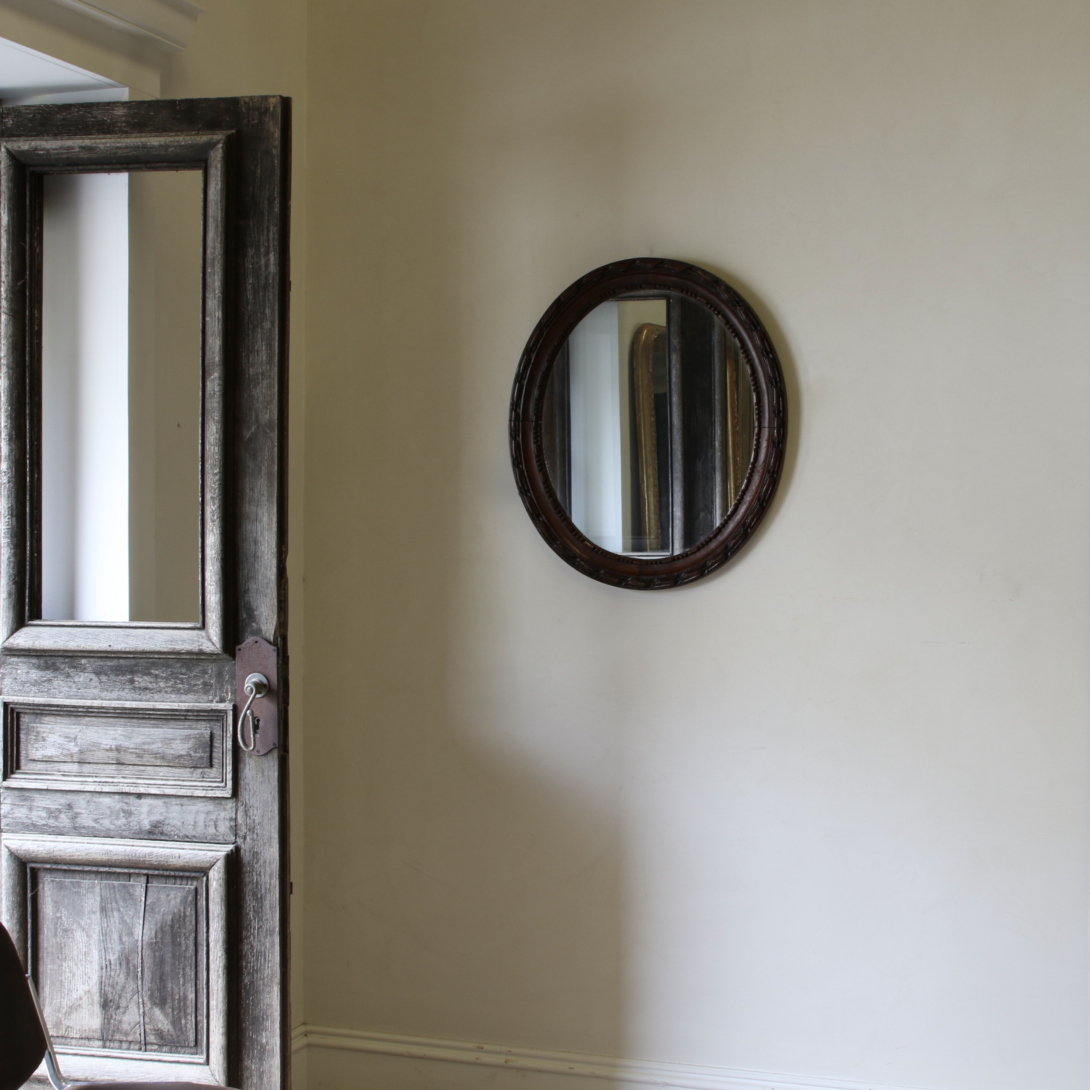 Oval Oak Mirror