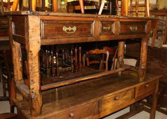 Three drawer Antique Side Table