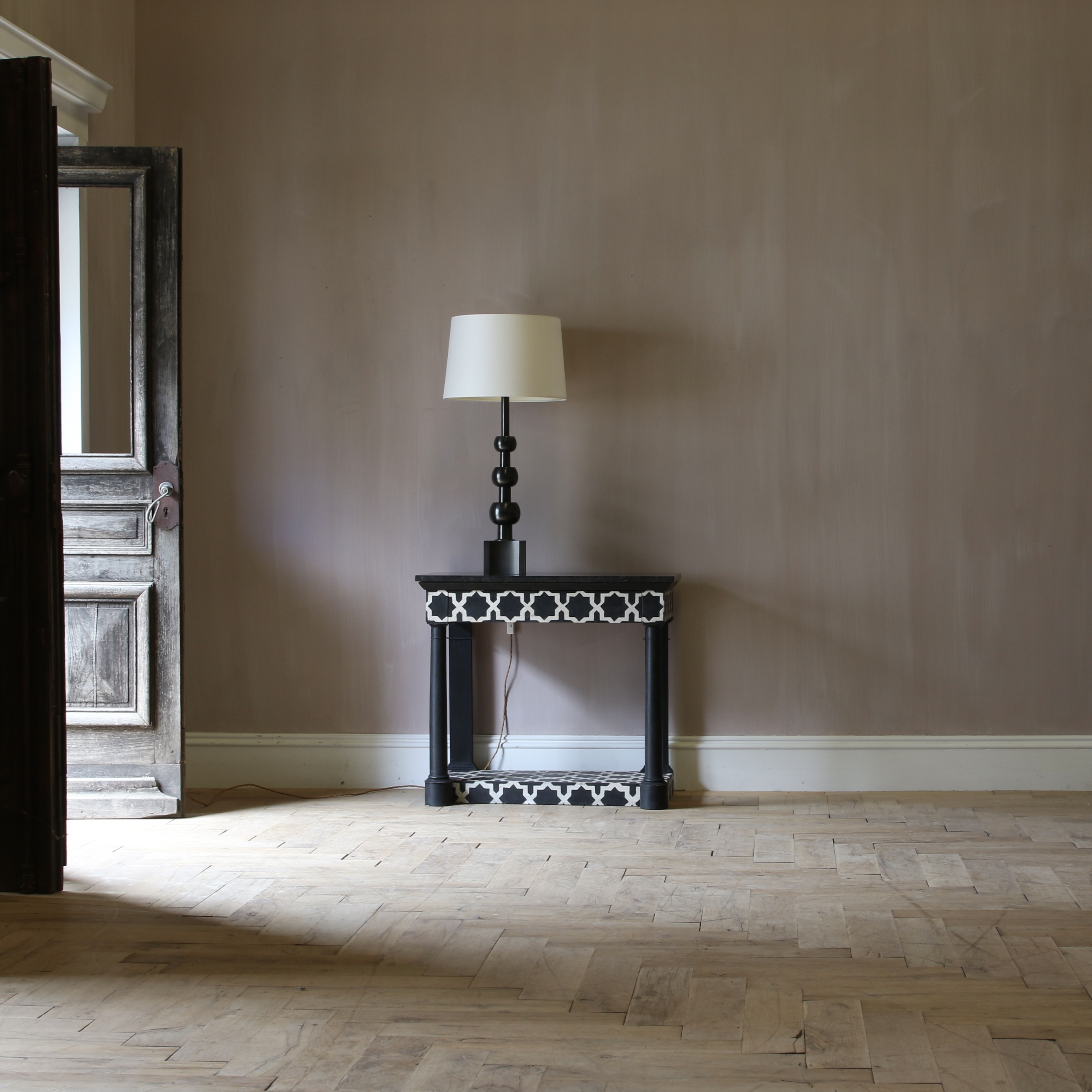 A Stenciled Empire Console