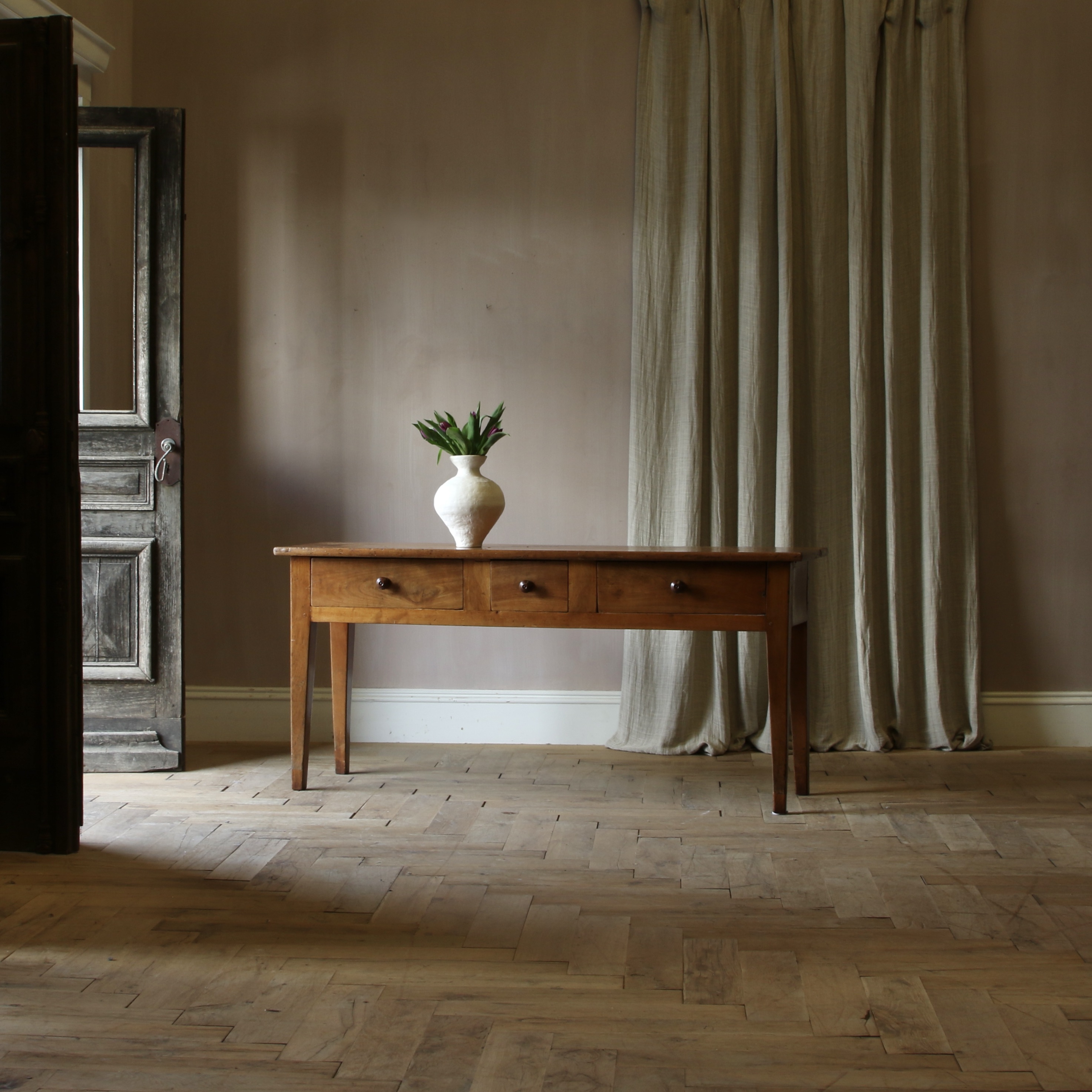 Three Drawer Cherrywood Side Table