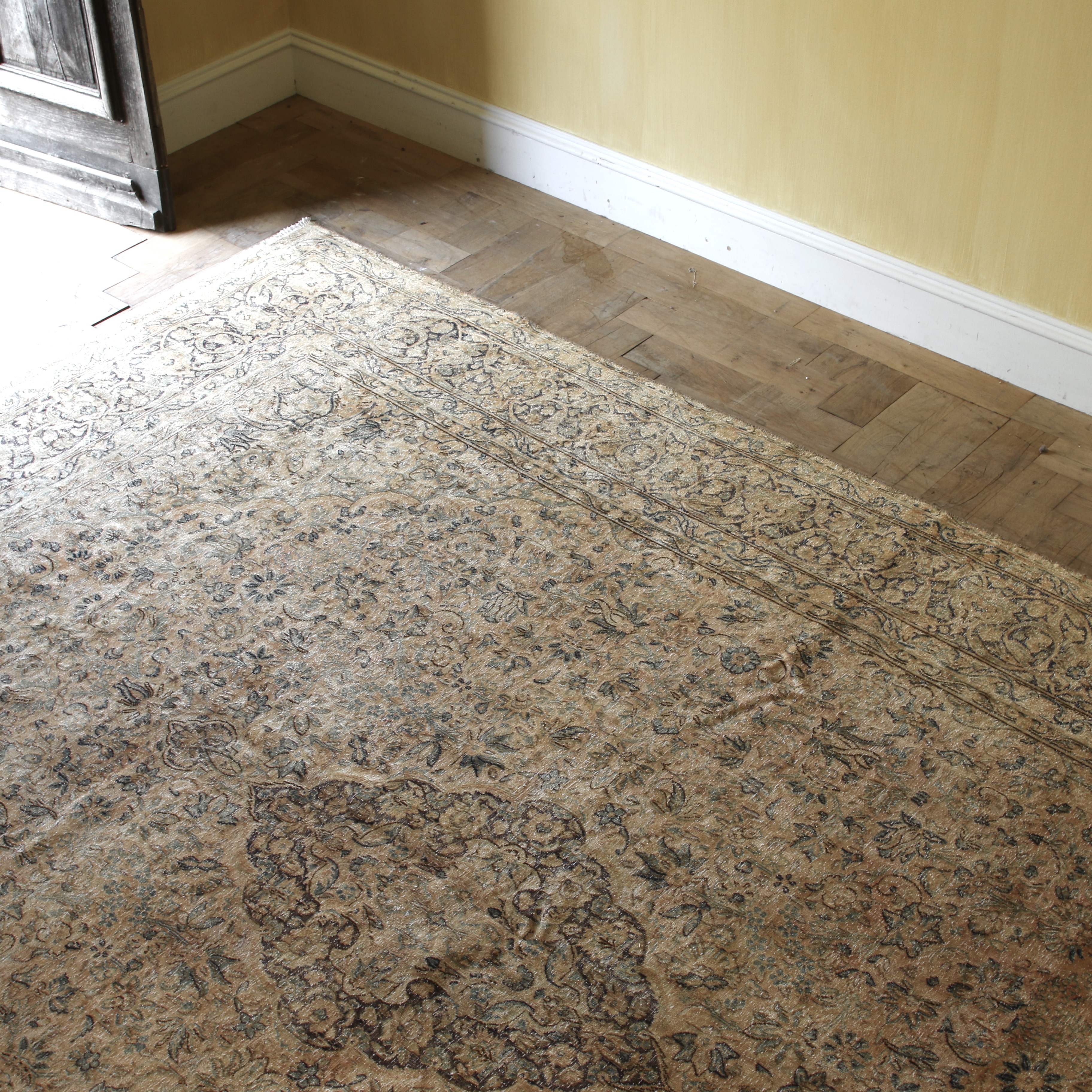 153-58 - Kerman Rug / Salmon and Blue