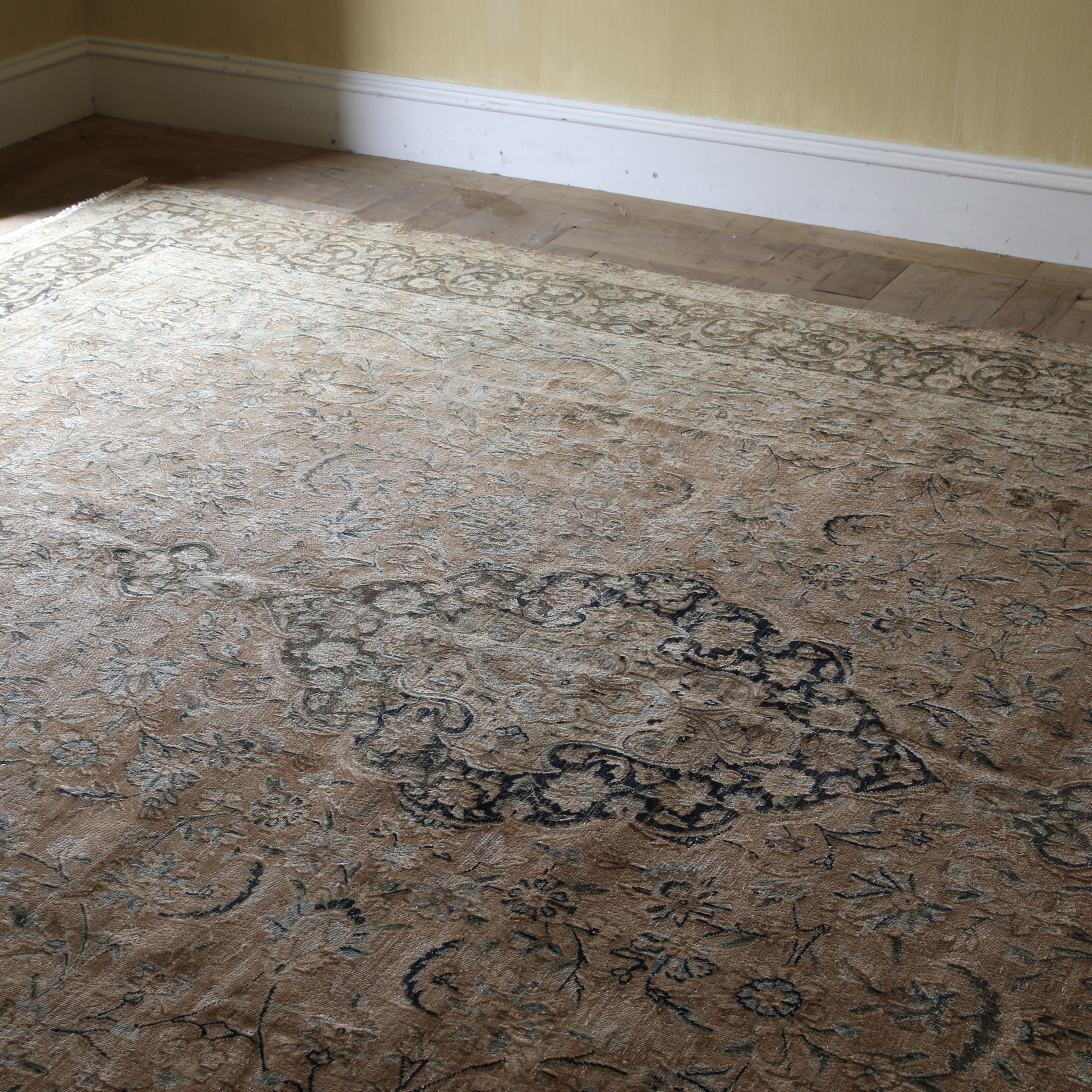 153-59 - Kerman Rug / Smoked Salmon and Navy