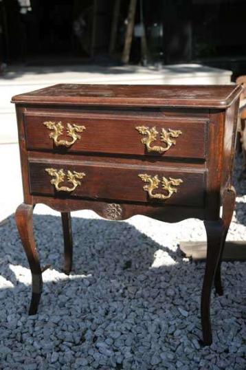 Side Table with Ornate Handles