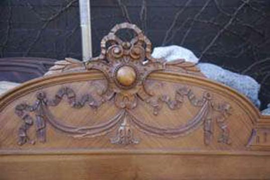 French Bed with Elaborate Crest